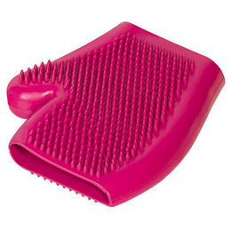 Produktbild von Nobby Massagehandschuh Bürste aus Gummi in Lila und Rosa