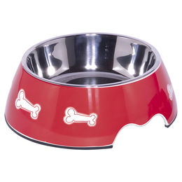 Nobby Melamin Napf Bone Rot für Hunde 700 ml - 700 ml – Bild 1 von 3