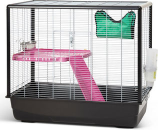 Nobby Nagerkäfig Zeno 2 für Hamster Ratten und Frettchen in Schwarz Silber aus Kunststoff 80 x 50 x 70 cm – Bild 1 von 4