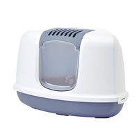 Produktbild von Nobby Nestor Corner Ecktoilette für Katzen aus Kunststoff blau-weiß 58,5 x 45,5 x 40 cm