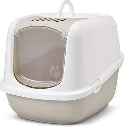 Nobby Nestor Jumbo Haubentoilette für Katzen in Mocca Weiß – Bild 1 von 3