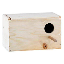 Produktbild von Nobby Nistkasten aus Holz für Wellensittiche in Naturfarben 24,0 x 14,5 x 14,5 cm - 1 Stk.