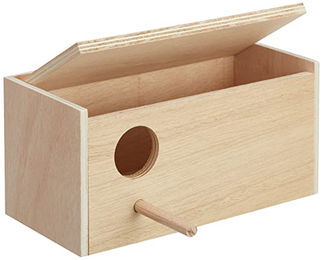Nobby Nistkasten aus Holz für Wellensittiche und Agaporniden in Natur Beige – Bild 1 von 6