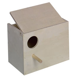 Nobby Nistkasten aus Holz für Wellensittiche und Agaporniden in Natur Beige 22 x 16 x 17 cm - 1 Stk. – Bild 1 von 3