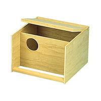 Produktbild von Nobby Nistkasten aus Holz mit Anflugstange für Großsittiche und Wellensittiche in Natur/Beige - 1 Stk.