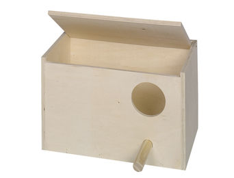 Nobby Nistkasten für Großsittiche aus Holz in Beige Natur 36 x 25 x 25 cm – Bild 1 von 3