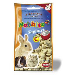 Produktbild von Nobby Nobbits Drops Yoghurt Nagersnack für Hamster Kaninchen Mäuse und Meerschweinchen 75 g - 75 g