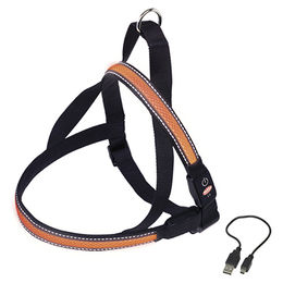 Produktbild von Nobby Norwegergeschirr Flash Mesh Hund Geschirr Nylon Orange Größe L