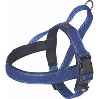 Produktbild von Nobby Norwegergeschirr Linen Deluxe für Hunde blau wasserabweisend aus Nylon
