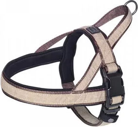 Nobby Norwegergeschirr Linen Deluxe für Hunde Braun 75-98 cm + 62 cm aus Nylon wasserabweisend – Bild 1 von 3