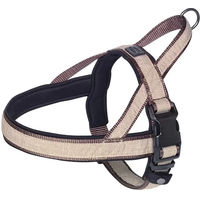 Produktbild von Nobby Norwegergeschirr Linen Deluxe für Hunde Braun mit Neopren - 1 Stk.