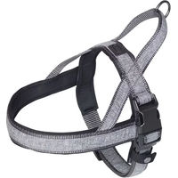 Produktbild von Nobby Norwegergeschirr Linen Deluxe Grau S/M (38/50cm) wasserabweisend mit Neopren - 1 Stk.
