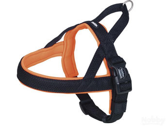 Nobby Norwegergeschirr Mesh Preno für Hunde Neon Orange Größe L 68-85 cm wasserabweisend – Bild 1 von 3