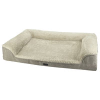 Produktbild von Nobby Orthopädisches Hundebett Calbu eckig beige aus Plüsch 120 x 80 x 20 cm