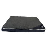 Produktbild von Nobby Orthopädisches Hundebett DIMA eckig mit Rand aus Cord in Grau 114 x 81 x 8 cm