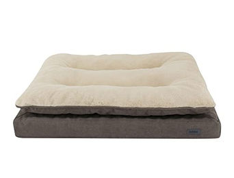 Nobby Orthopädisches Hundekissen Vara aus Plüsch braun-beige 122 x 91 x 17,5 cm – Bild 1 von 4