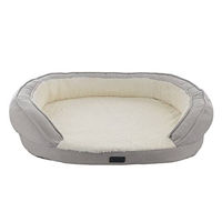 Produktbild von Nobby Orthopädisches Komfortbett Amca für Hunde oval Grau Plüsch 78 x 62 x 18 cm