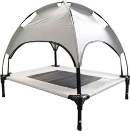 Nobby Outdoor Hundeliege Chill Cool mit Sonnendach und Regen-/Sonnenschutz in Grau Größe M – Bild 1 von 6