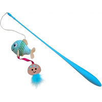 Produktbild von Nobby Pet Angel Plüschspielzeug für Katzen mit Fisch und Qualle in Türkis und Bunt