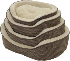 Produktbild von Nobby Pet Anza Komfortbett für Hunde oval classic in Braun und Beige