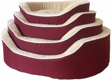 Produktbild von Nobby Pet Classic Anza Hundebett Oval aus Plüsch Rot