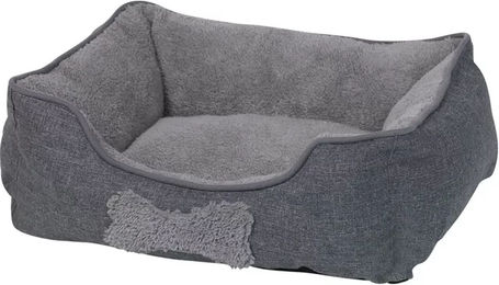 Nobby Pet Classic Hundebett und Katzenbett aus Polyester in Grau – Bild 1 von 2