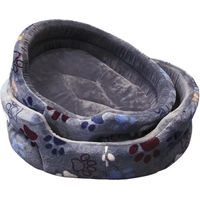 Produktbild von Nobby Pet Classic Lissi Hundebett oval aus Plüsch dunkelgrau