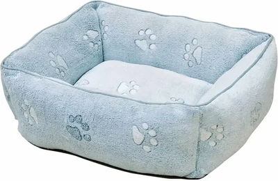 Nobby Pet Classic Paw Hundebett eckig aus Plüsch Grau 70 x 60 x 20 cm – Bild 1 von 2
