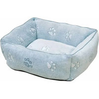 Produktbild von Nobby Pet Classic Paw Hundebett eckig aus Plüsch Grau 70 x 60 x 20 cm