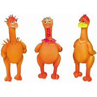 Produktbild von Nobby Pet Cool Chicken Quietschspielzeug aus Latex für Hunde in Orange