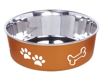 Nobby Pet Fusion Futternapf aus Edelstahl in Kupfer Braun, rutschfest - 1,8 l – Bild 1 von 1