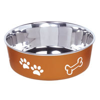 Produktbild von Nobby Pet Fusion Futternapf aus Edelstahl in Kupfer Braun, rutschfest - 1,8 l