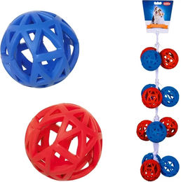 Produktbild von Nobby Pet Gitterball Plüschspielzeug für Hunde aus Gummi Blau