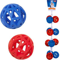 Produktbild von Nobby Pet Gitterball Plüschspielzeug für Hunde aus Gummi Blau