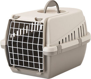 Nobby Pet Happy Planet Transportbox Trotter 1 für Hunde und Welpen Grau Beige aus Kunststoff nach IATA-Normen Größe S – Bild 1 von 6