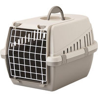Produktbild von Nobby Pet Happy Planet Transportbox Trotter 1 für Hunde und Welpen Grau Beige aus Kunststoff nach IATA-Normen Größe S