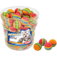 Produktbild von Nobby Pet Katzen Spielzeug Set mit 80 bunten Spielsachen aus Gummi und Bällen