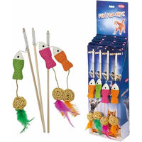 Produktbild von Nobby Pet Katzen-Spielzeugset mit Angelruten, Fisch und Sisalball in Beige und Bunt