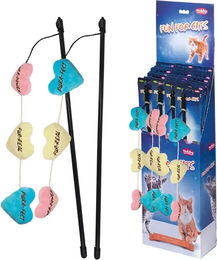 Produktbild von Nobby Pet Katzenangel aus Stoff mit Herzen und Katzenminze 20er Pack