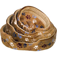 Produktbild von Nobby Pet Lissi Hundebett Oval aus Plüsch Braun 4er Pack