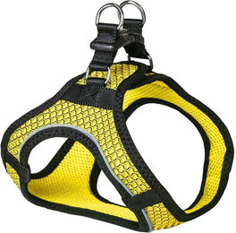 Nobby Pet Mesh Air Sicherheitsgeschirr für Hunde aus Neopren Größe S Grau Gelb – Bild 1 von 2