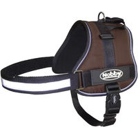 Produktbild von Nobby Pet Seguro Hundegeschirr aus Nylon in Braun für große Hunde mit wasserabweisender Eigenschaft und Bauchumfang 82-110 cm