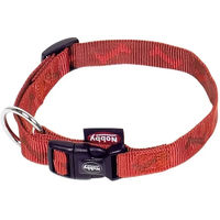 Produktbild von Nobby Pet Soft Bone Hundehalsband aus Nylon in Braun und Rot