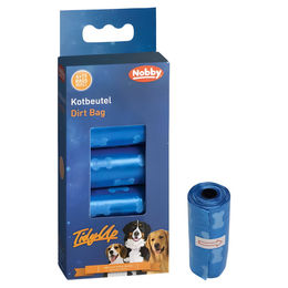Nobby Pet TidyUp Hundekotbeutel Blau mit Knochenmuster 4 Rollen à 15 Stück - 4 x 15 Stk. – Bild 1 von 3