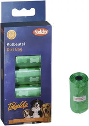 Produktbild von Nobby Pet TidyUp Hundekotbeutel mit Knochenaufdruck Grün 15 Stück