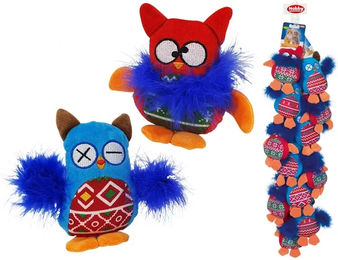 Nobby Plüschspielzeug Eule für Hunde bunt 12er Pack – Bild 1 von 1
