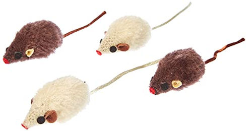 Nobby Plüschspielzeug für Katzen Plüschmaus mit Rassel 5 cm 4 Stück - 4 x 5 cm – Bild 1 von 1