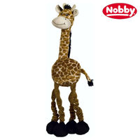 Produktbild von Nobby Plüsch-Hundespielzeug Giraffe elastisch mit Squeaker Braun