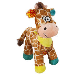 Nobby Plüsch Hundespielzeug Giraffe für Welpen in Braun und Bunt – Bild 1 von 2