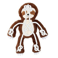 Produktbild von Nobby Plüschfaultier Hundespielzeug mit Seil Braun 34 cm